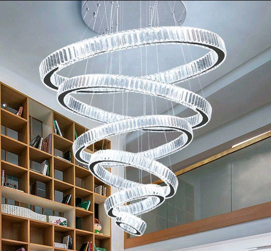 Luxury Large 6 Rings Led Modern Chandelier