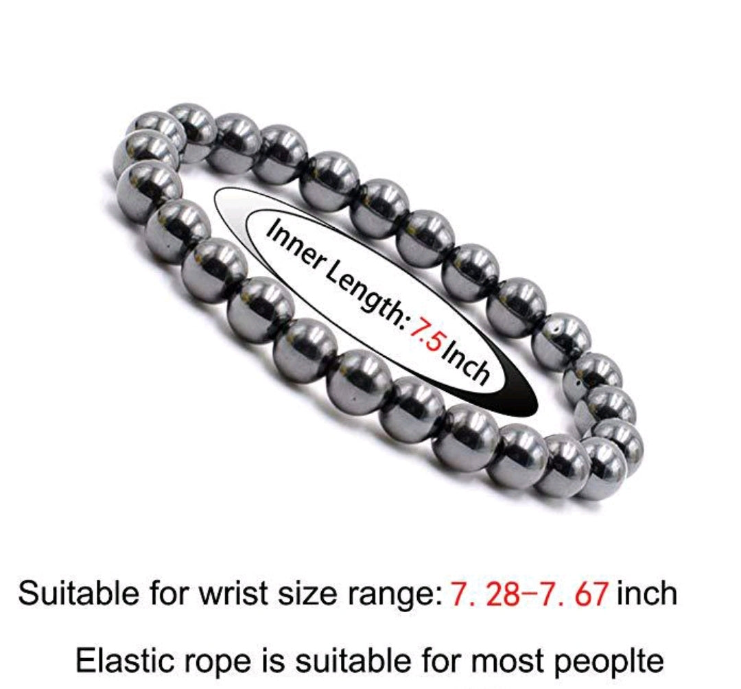 Unisex Hematite Bracelet  (pair)