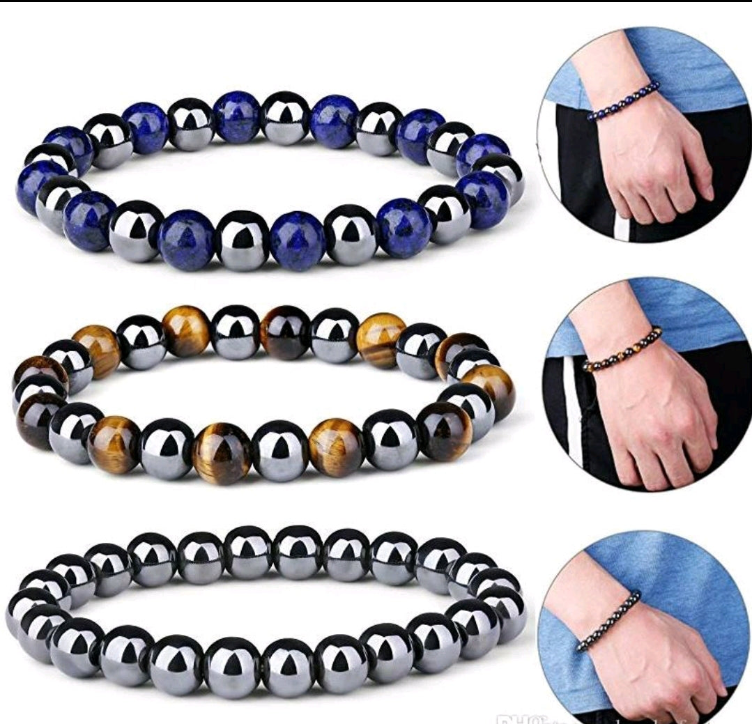 Unisex Hematite Bracelet  (pair)