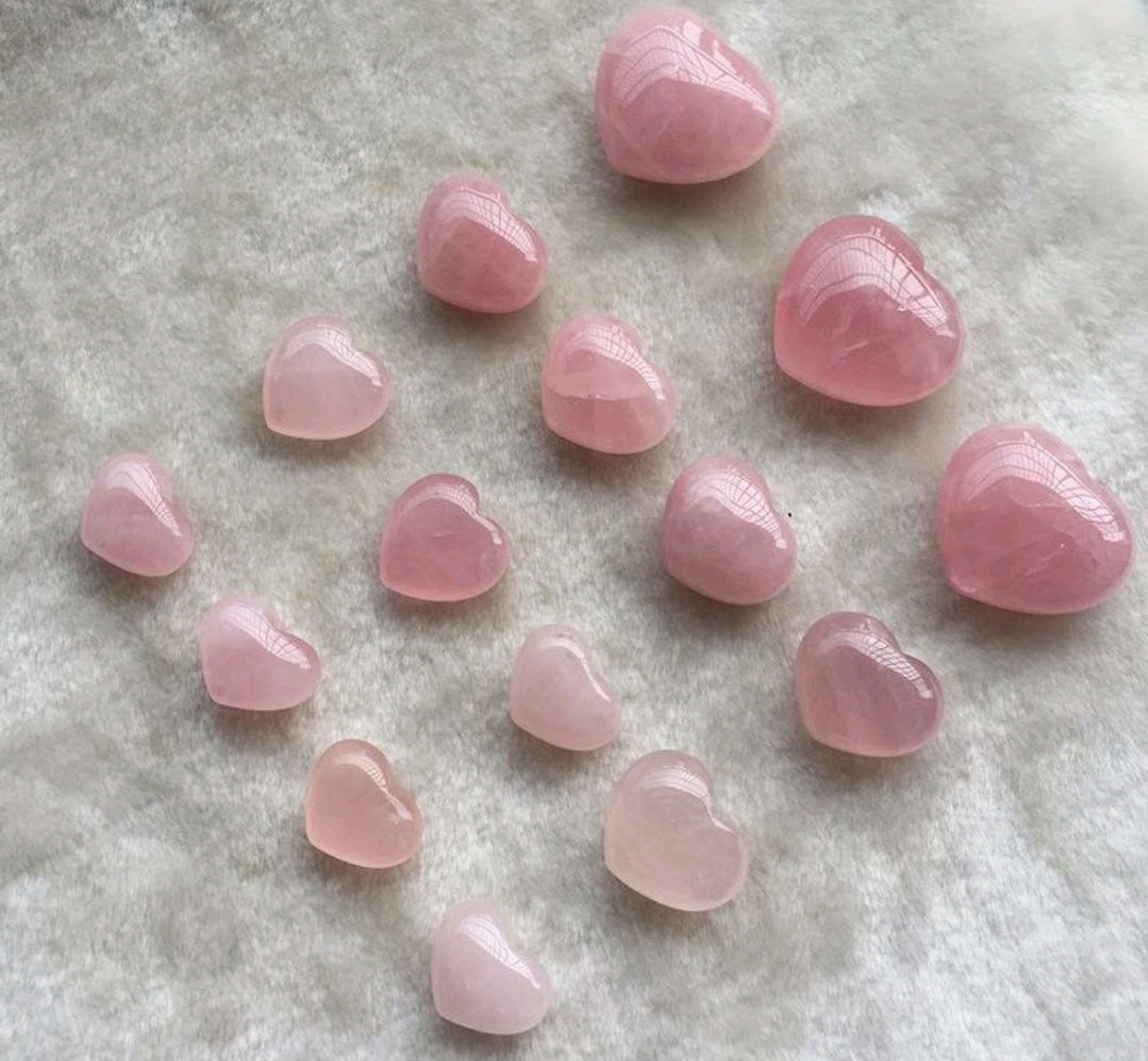 Natural Rose Quartz Heart