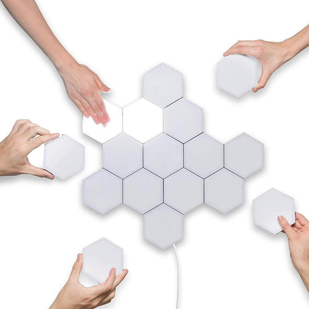 Attachable Touch DIY Hexagonal LED Quantum Lamps