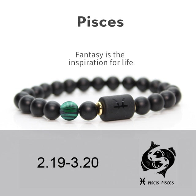 NEW 8mm Black and Birthstone Bracelet