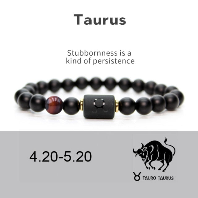 NEW 8mm Black and Birthstone Bracelet